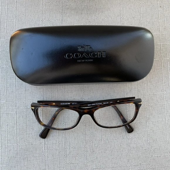 Coach Women Eyeglasses Frame Dark Brown Tortoise Glasses ELISE 52 16 135 W Case - Picture 9 of 9